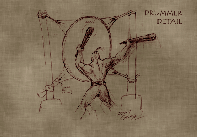 Giant Drummer Detail